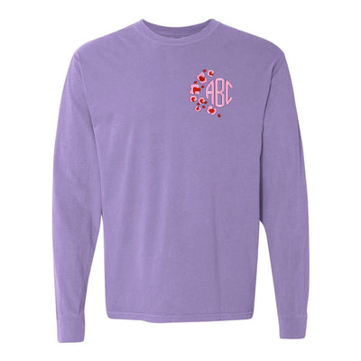 Monogrammed Pink Leopard Long Sleeve T-Shirt - United Monograms