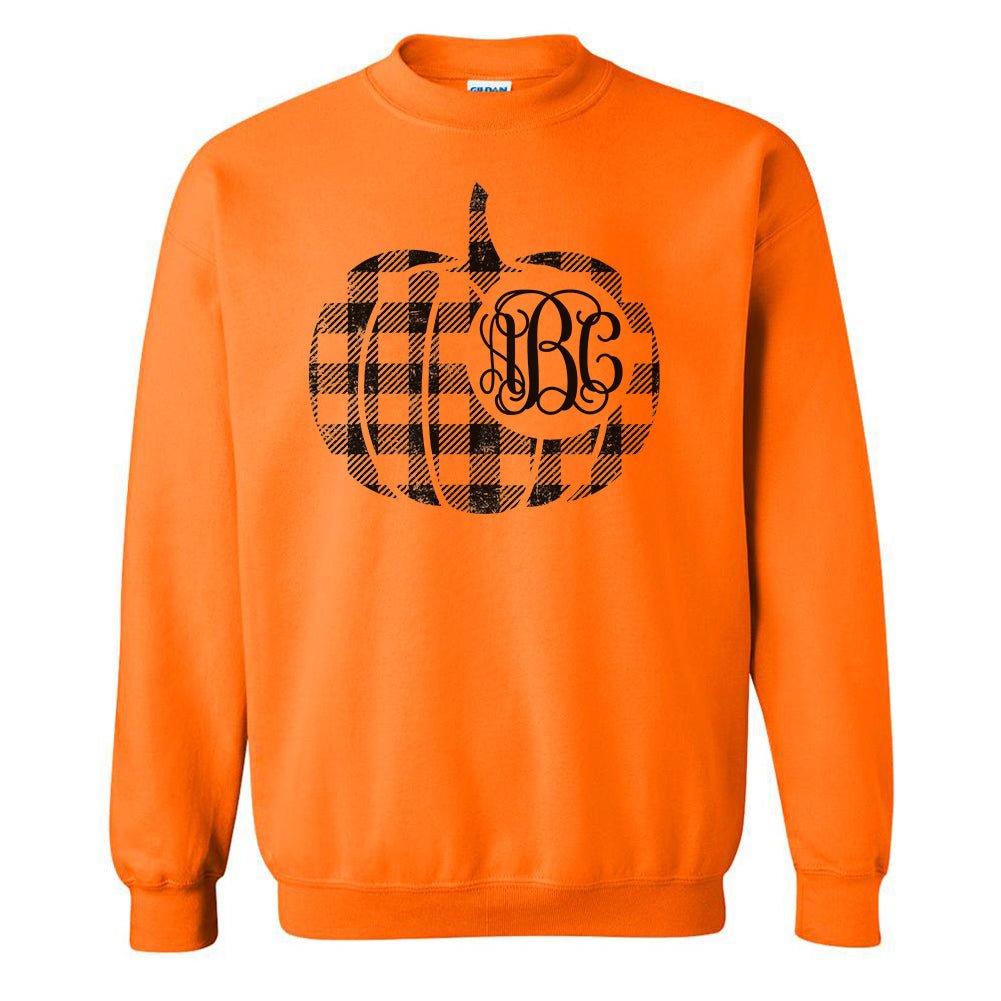 Monogrammed 'Plaid Pumpkin' Crewneck Sweatshirt - United Monograms
