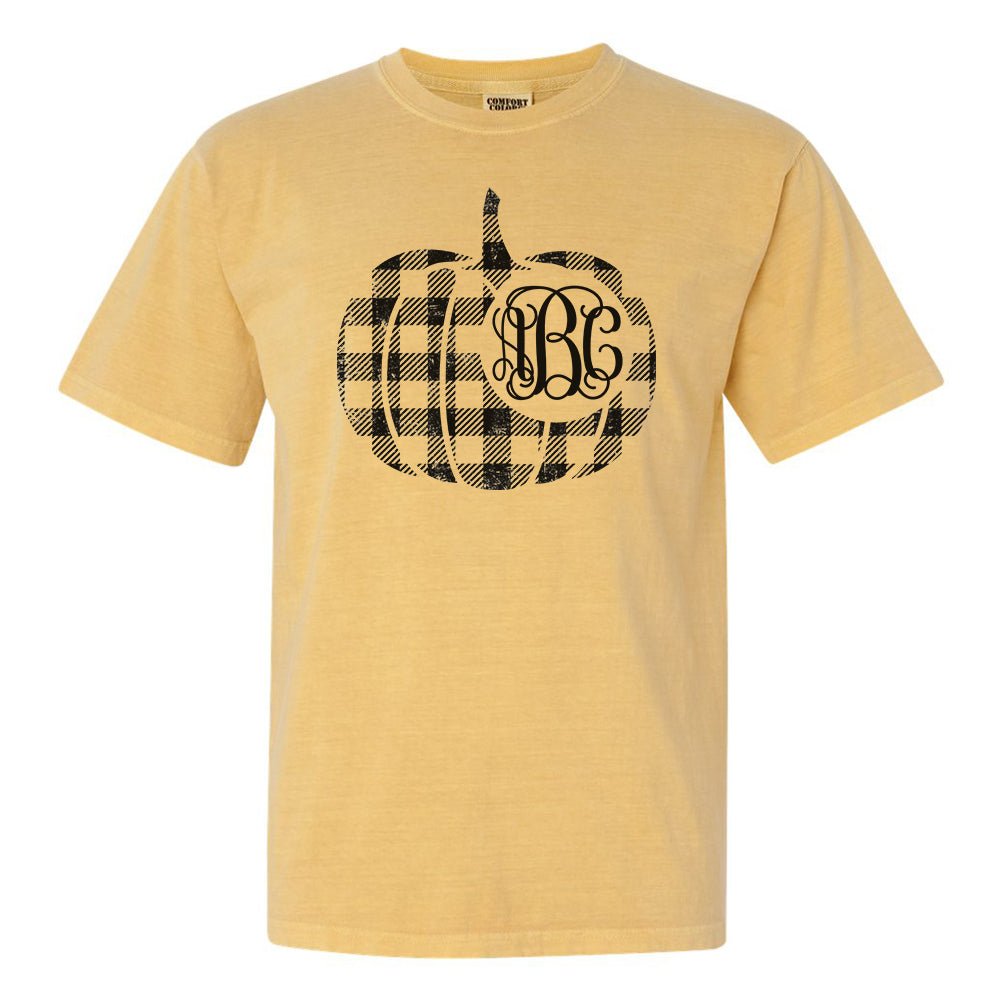Monogrammed 'Plaid Pumpkin' T-Shirt - United Monograms