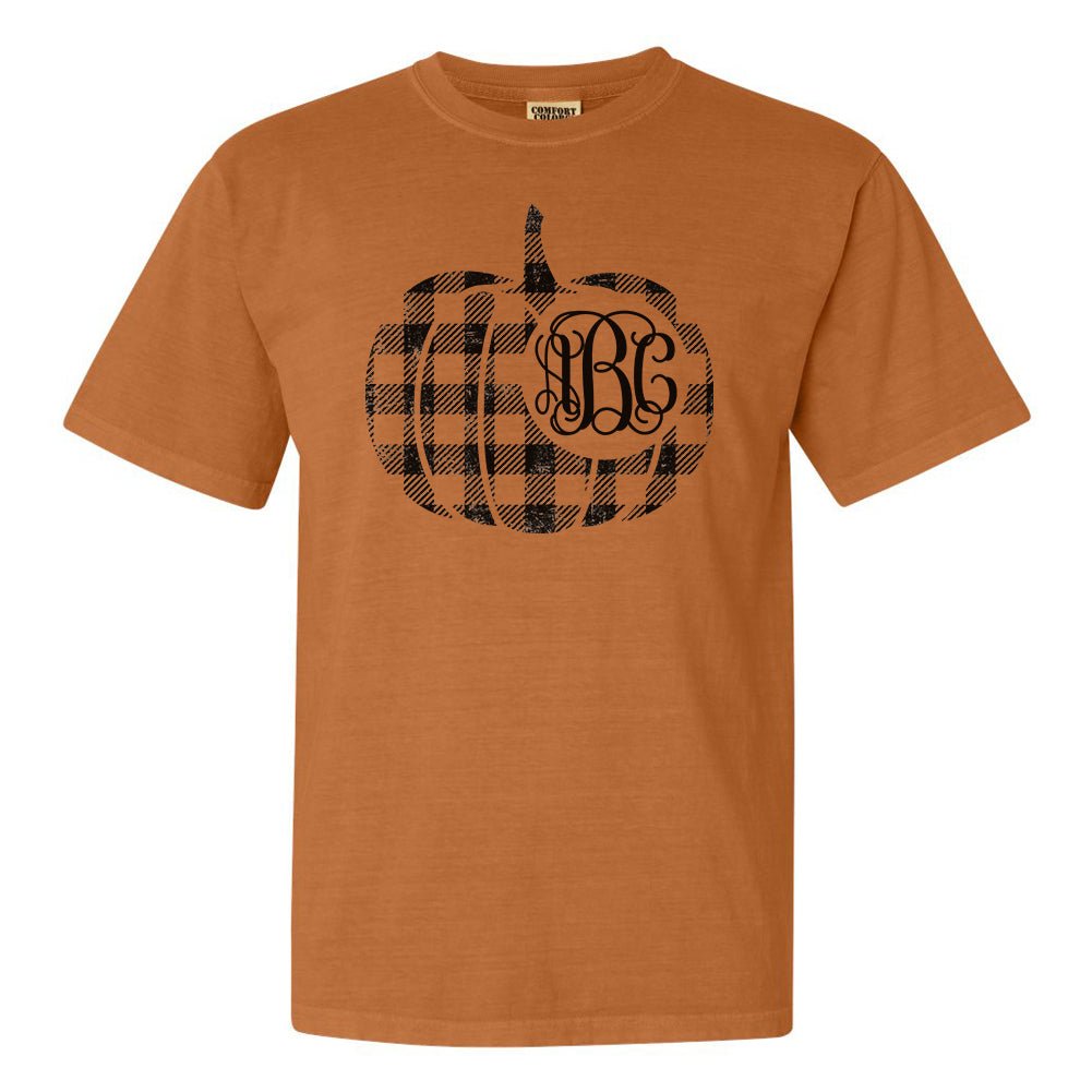 Monogrammed 'Plaid Pumpkin' T-Shirt - United Monograms