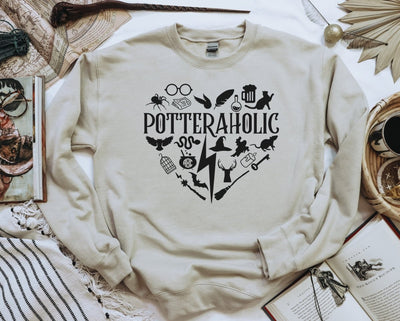 Monogrammed 'Potteraholic' Crewneck Sweatshirt - United Monograms