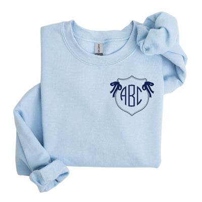 Monogrammed 'Preppy Crest' Crewneck Sweatshirt - United Monograms