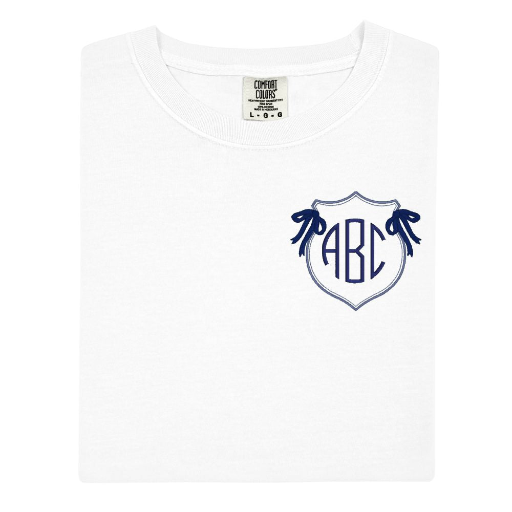 Monogrammed 'Preppy Crest' T-Shirt - United Monograms