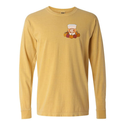 Monogrammed 'Pumpkin Coffee' Long Sleeve T-Shirt - United Monograms