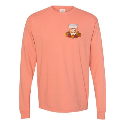 Monogrammed 'Pumpkin Coffee' Long Sleeve T-Shirt - United Monograms