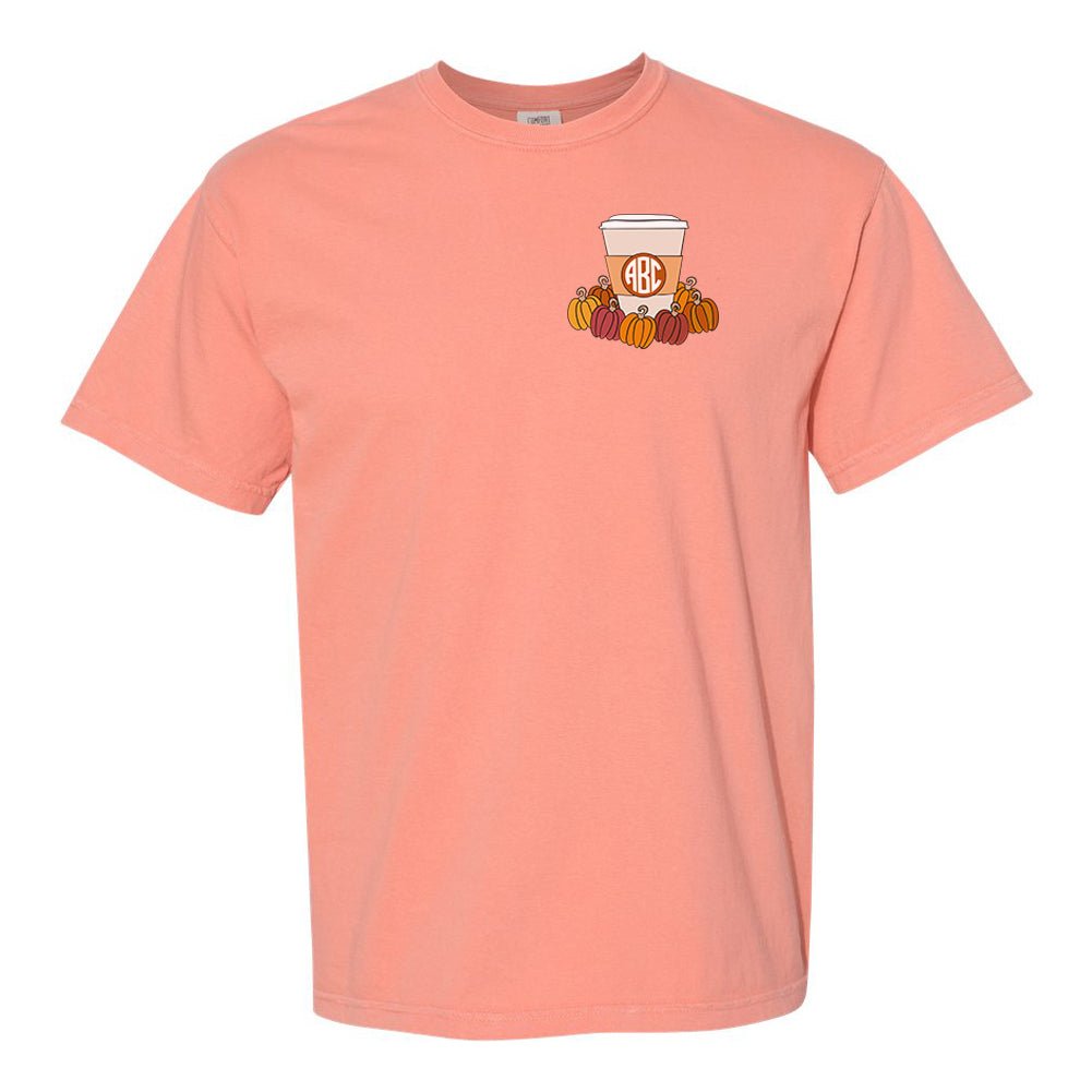 Monogrammed 'Pumpkin Coffee' T-Shirt - United Monograms