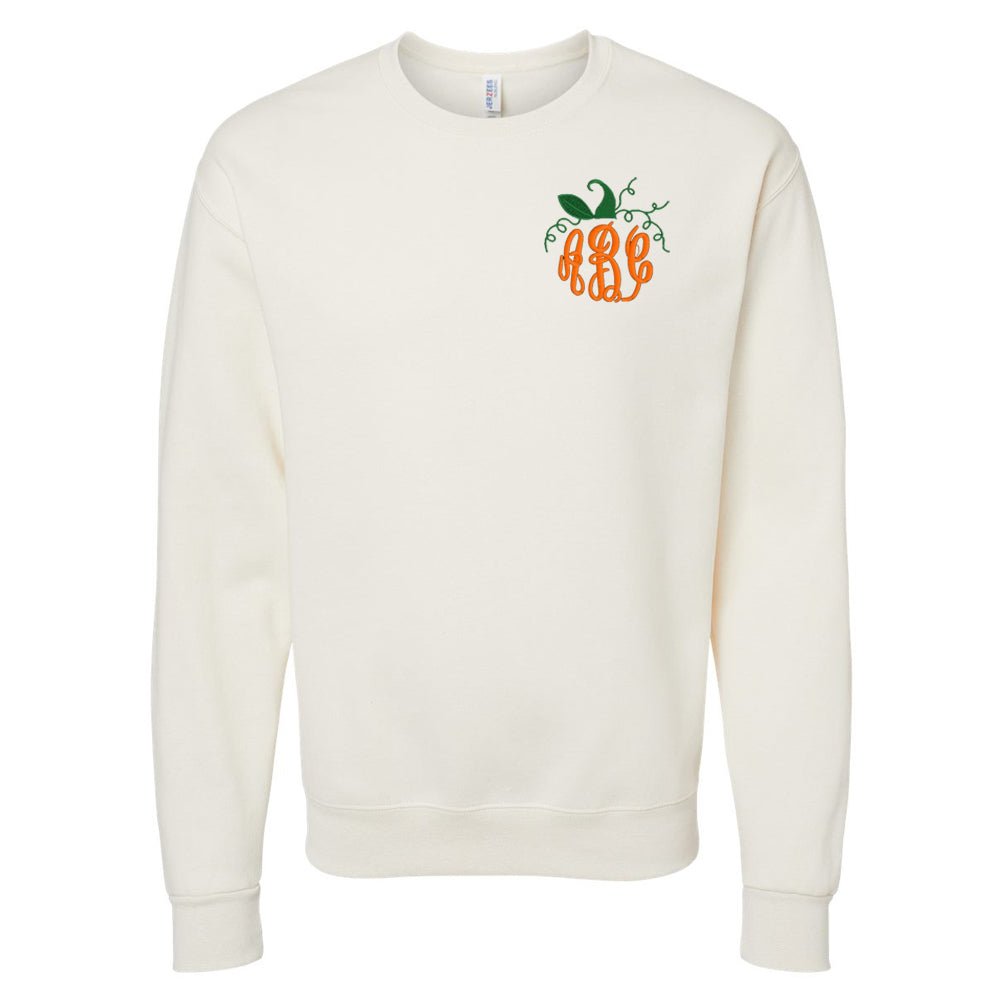 Monogrammed Pumpkin Crewneck Sweatshirt - United Monograms