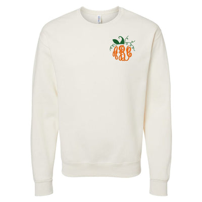 Monogrammed Pumpkin Crewneck Sweatshirt - United Monograms