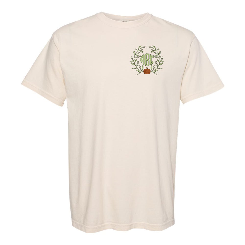 Monogrammed Pumpkin Leaves T-Shirt - United Monograms
