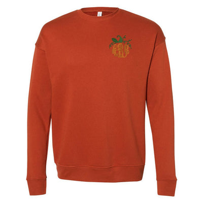 Monogrammed Pumpkin Premium Crewneck Sweatshirt - United Monograms