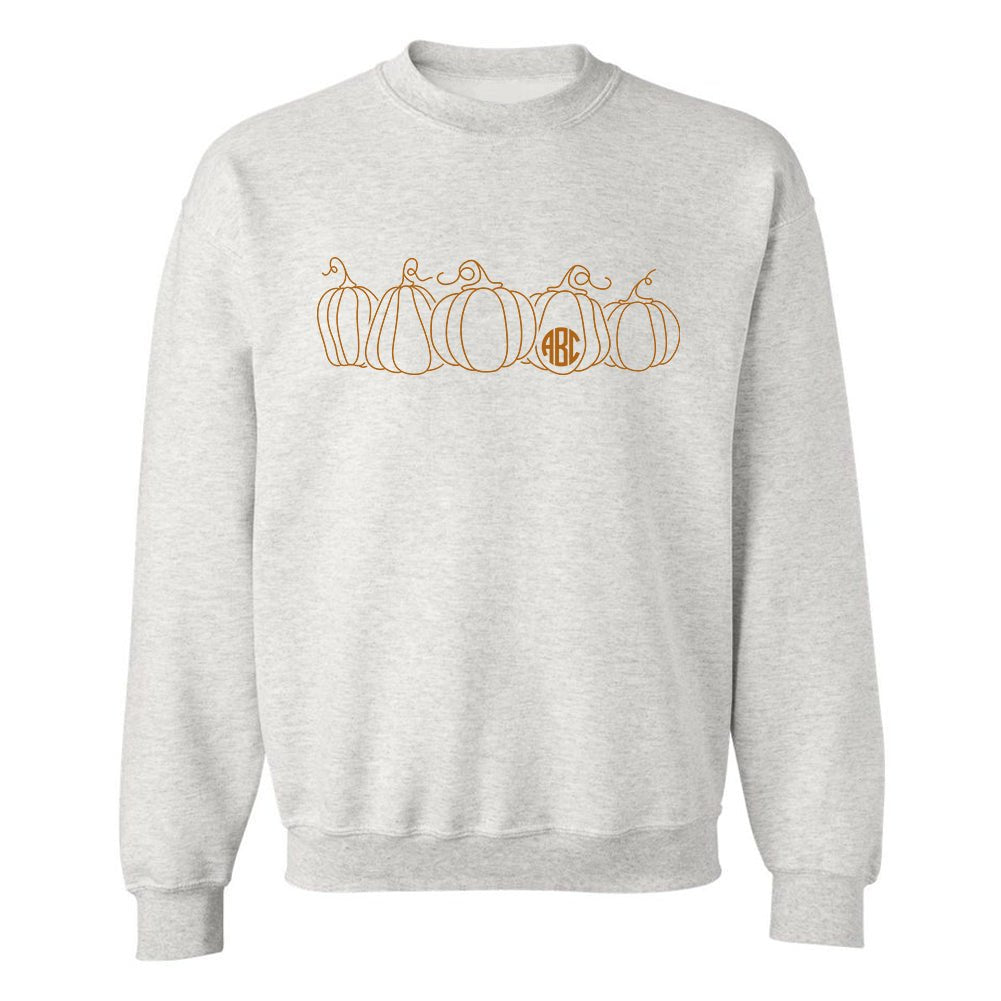 Monogrammed 'Pumpkin Sketch' Crewneck Sweatshirt - United Monograms