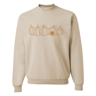 Monogrammed 'Pumpkin Sketch' Crewneck Sweatshirt - United Monograms