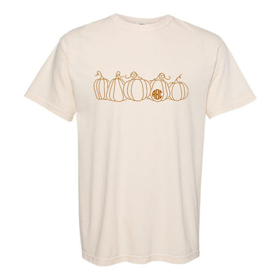 Monogrammed 'Pumpkin Sketch' T-Shirt - United Monograms