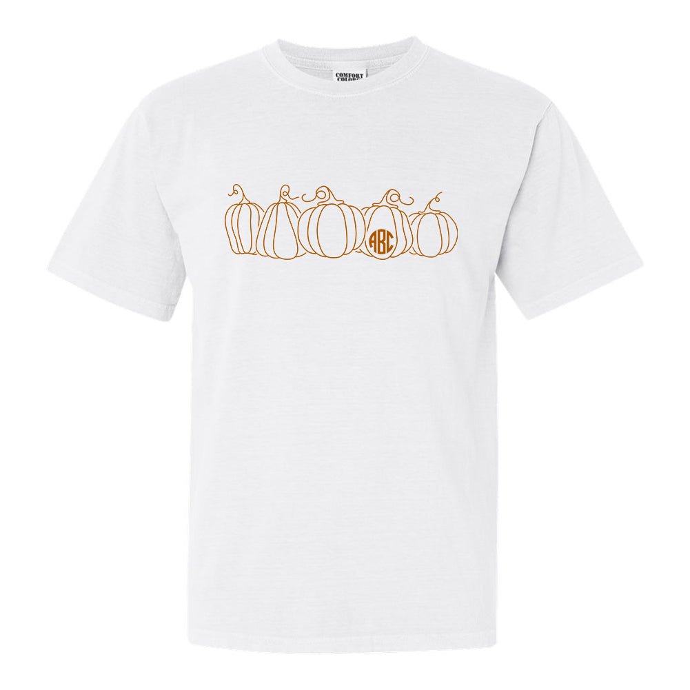 Monogrammed 'Pumpkin Sketch' T-Shirt - United Monograms