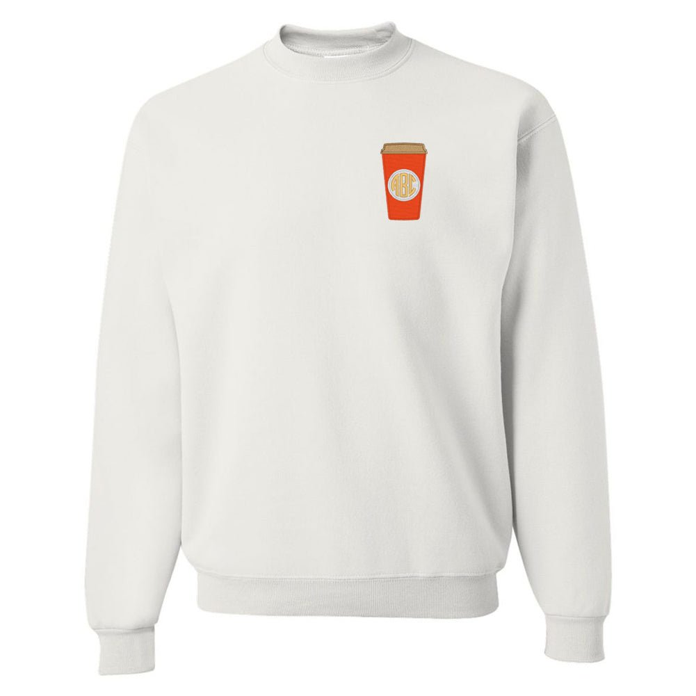 Monogrammed Pumpkin Spice Cup Crewneck Sweatshirt - United Monograms