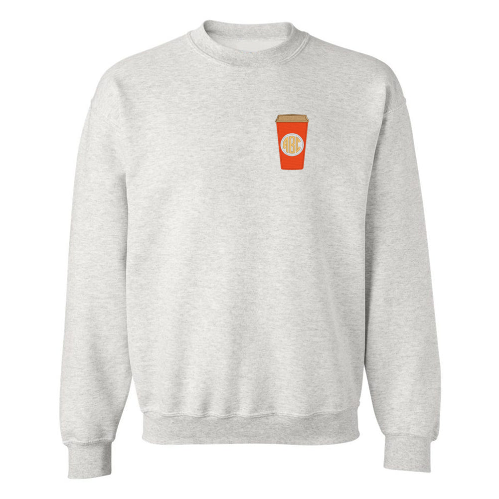 Monogrammed Pumpkin Spice Cup Crewneck Sweatshirt - United Monograms