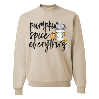 Monogrammed 'Pumpkin Spice Everything' Crewneck Sweatshirt - United Monograms