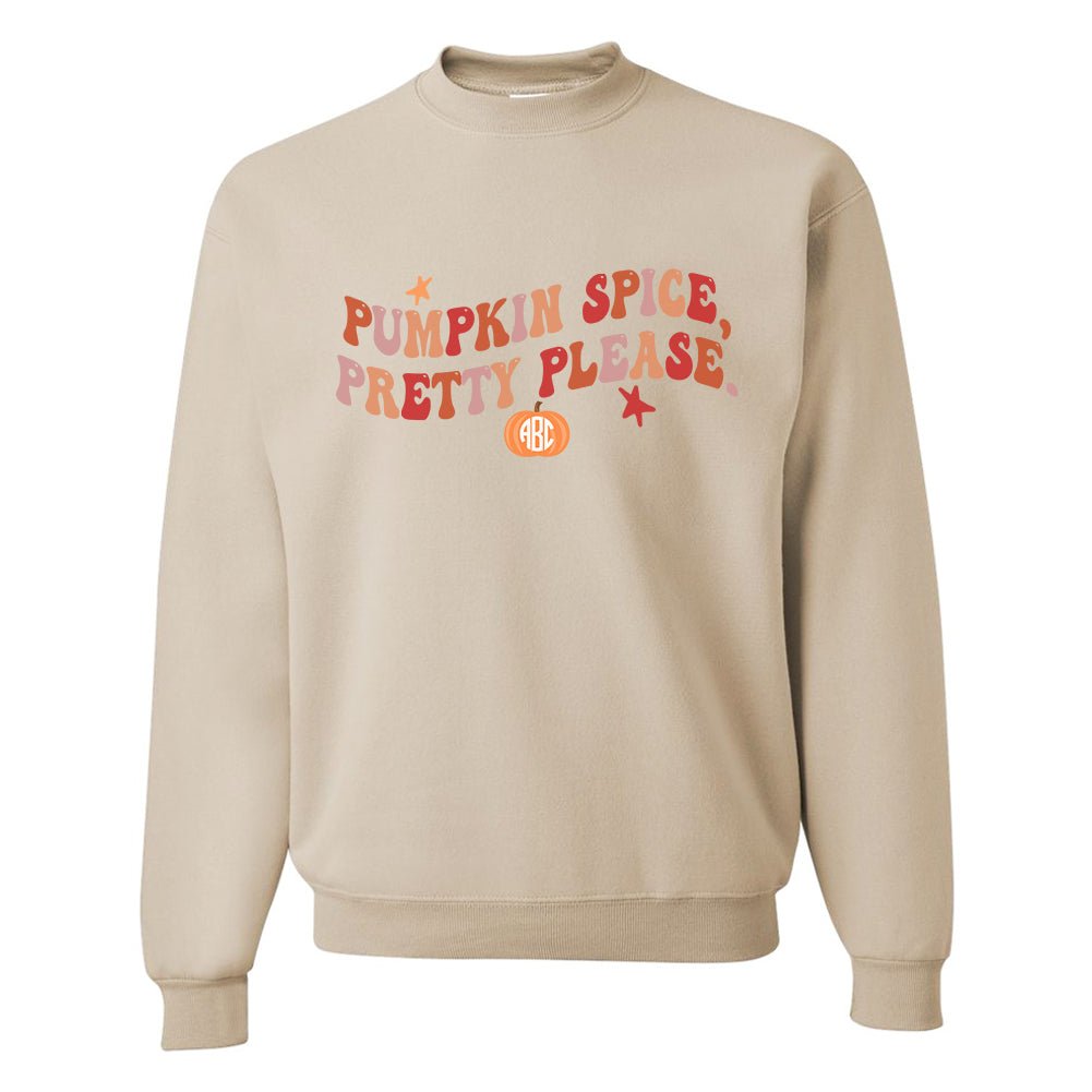 Monogrammed 'Pumpkin Spice, Pretty Please' Crewneck Sweatshirt - United Monograms