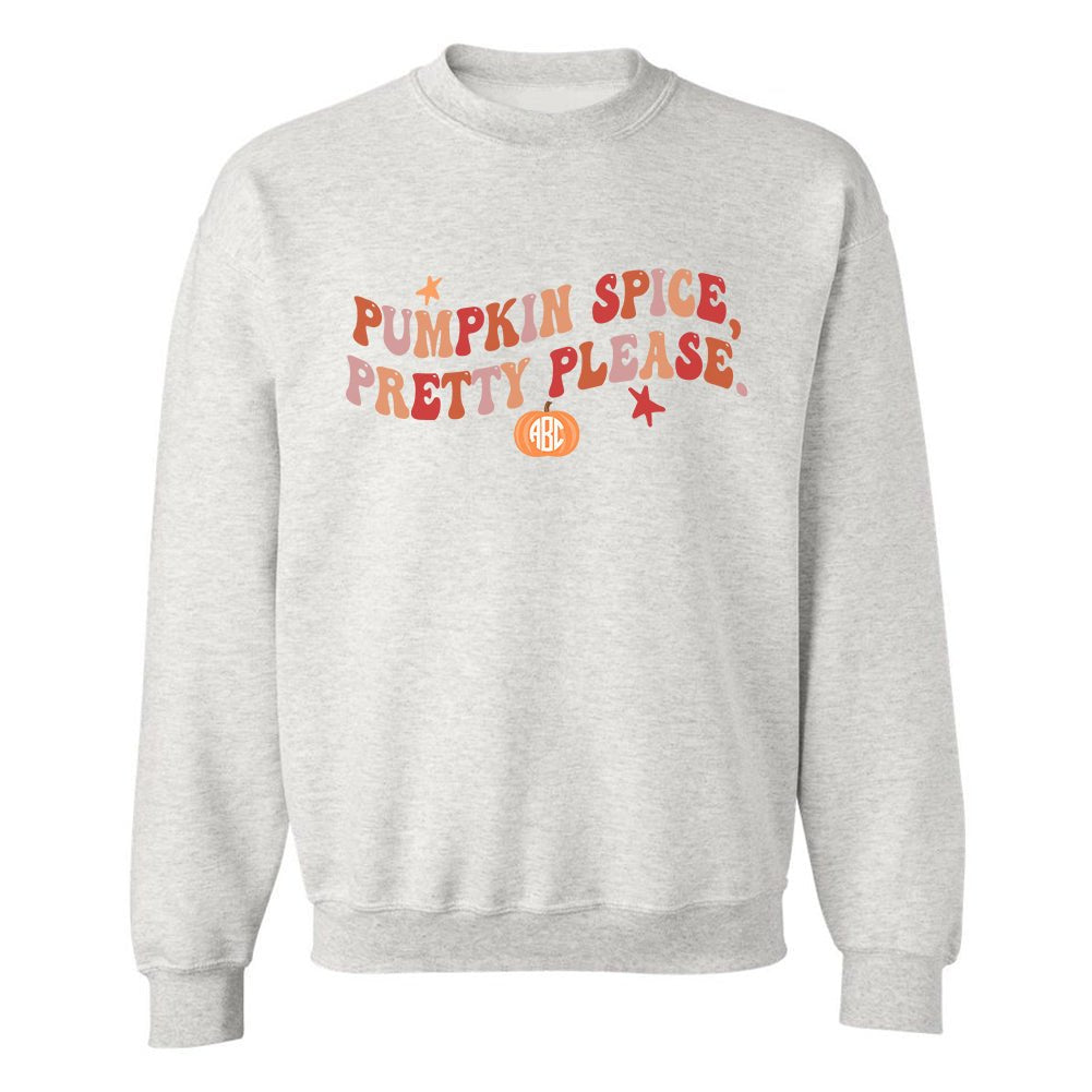 Monogrammed 'Pumpkin Spice, Pretty Please' Crewneck Sweatshirt - United Monograms