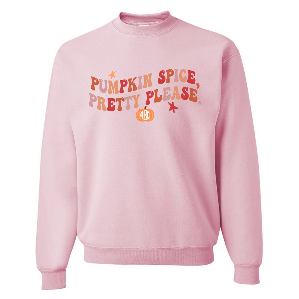 Monogrammed 'Pumpkin Spice, Pretty Please' Crewneck Sweatshirt - United Monograms