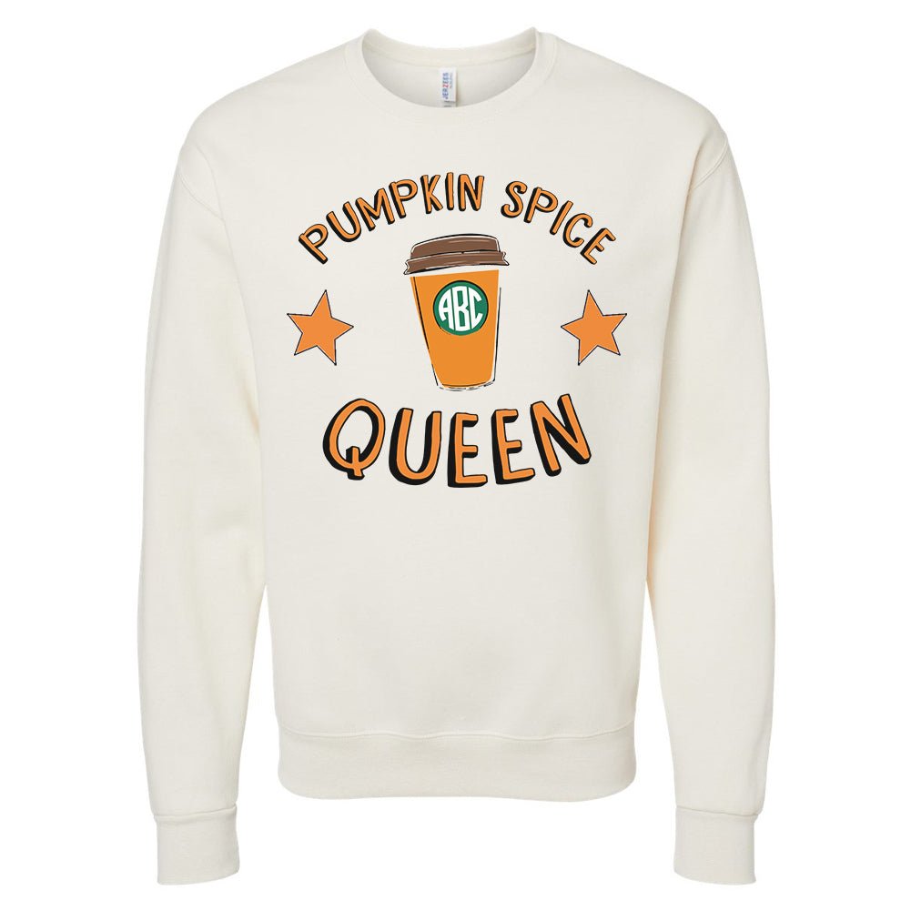 Monogrammed 'Pumpkin Spice Queen' Crewneck Sweatshirt - United Monograms