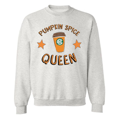 Monogrammed 'Pumpkin Spice Queen' Crewneck Sweatshirt - United Monograms