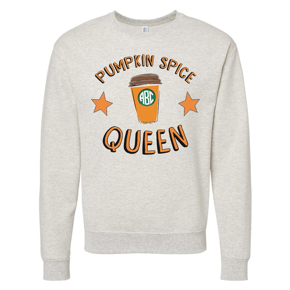 Monogrammed 'Pumpkin Spice Queen' Crewneck Sweatshirt - United Monograms