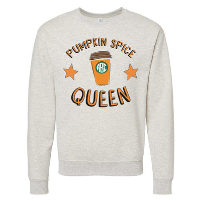 Monogrammed 'Pumpkin Spice Queen' Crewneck Sweatshirt - United Monograms