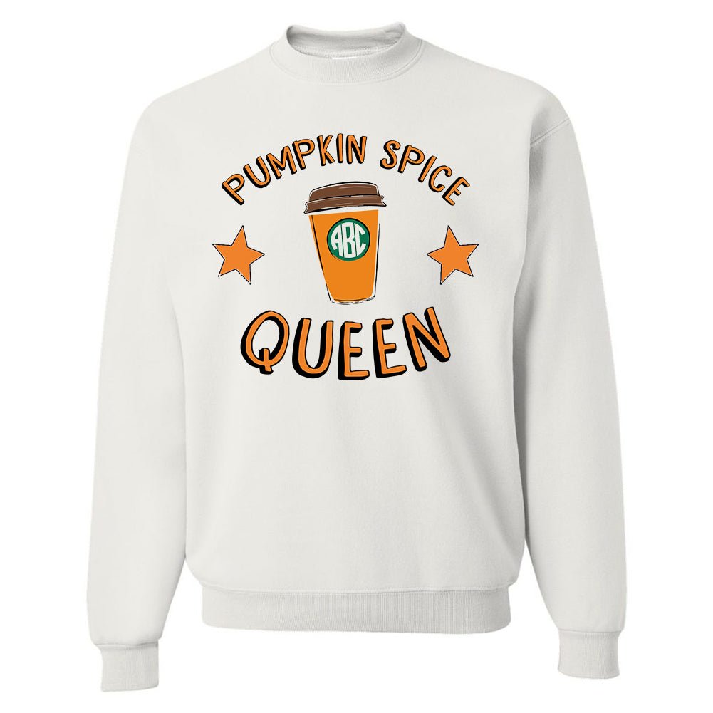 Monogrammed 'Pumpkin Spice Queen' Crewneck Sweatshirt - United Monograms