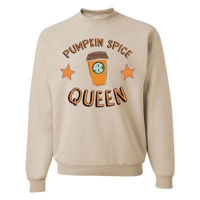 Monogrammed 'Pumpkin Spice Queen' Crewneck Sweatshirt - United Monograms