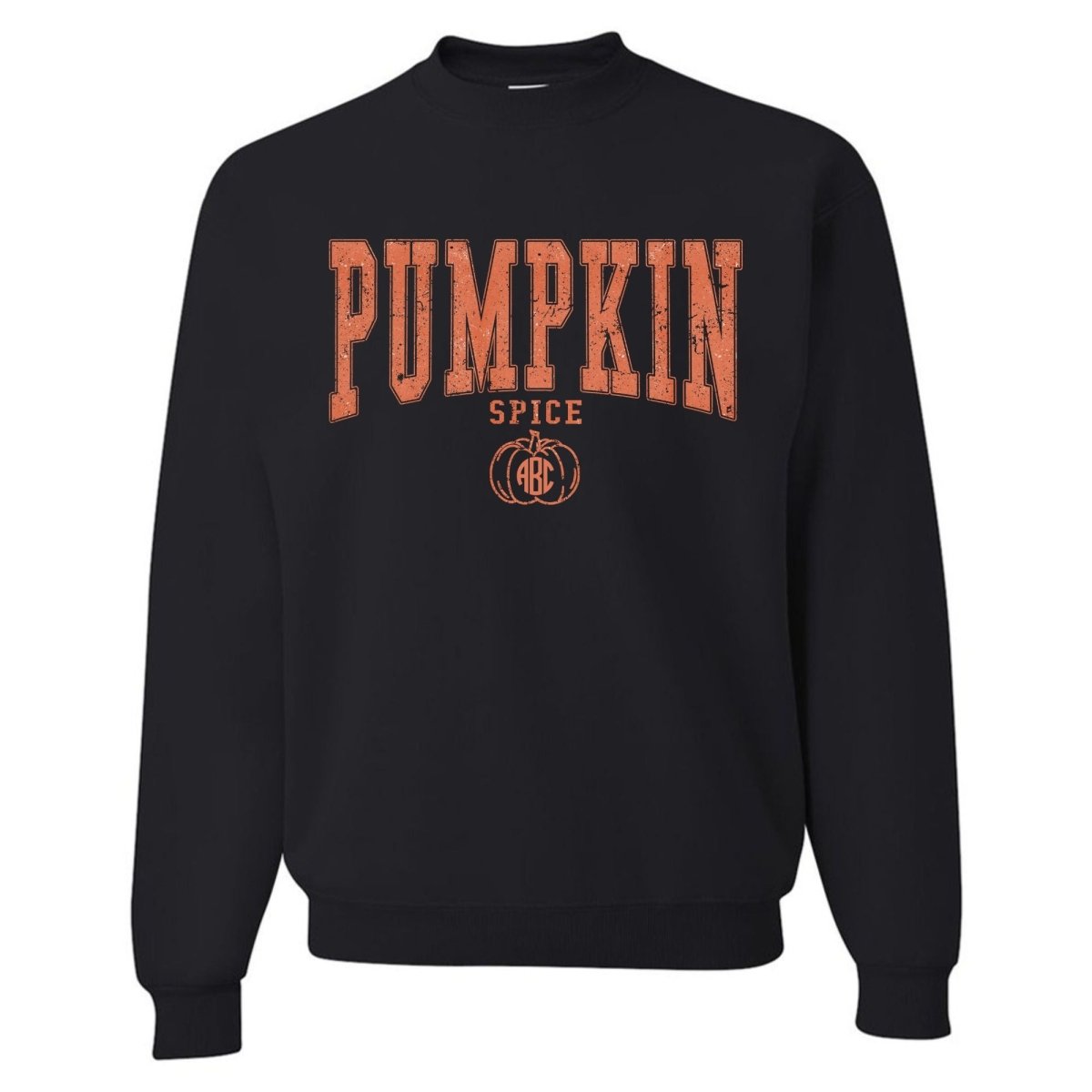 Monogrammed 'Pumpkin Spice Varsity' Crewneck Sweatshirt - United Monograms