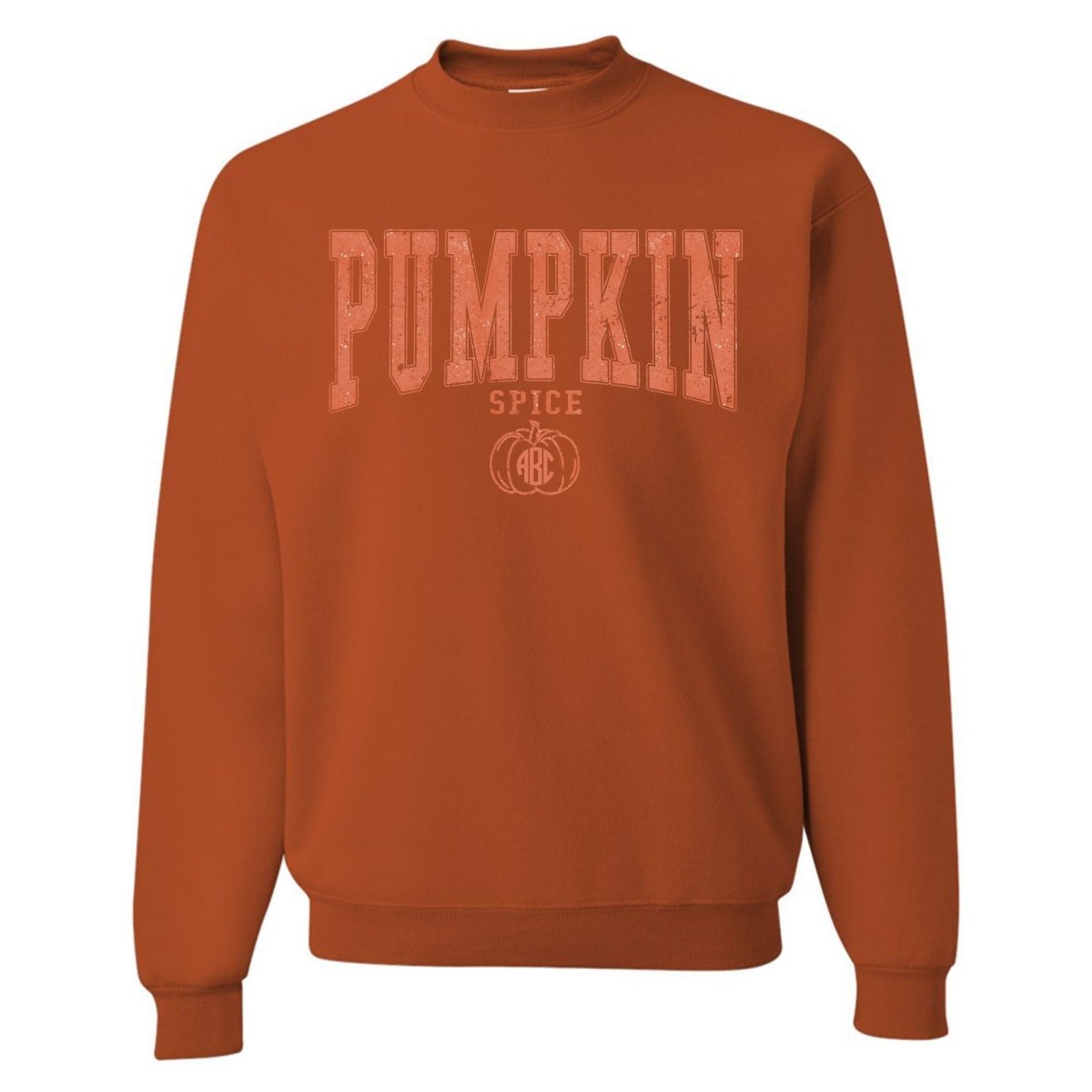 Monogrammed 'Pumpkin Spice Varsity' Crewneck Sweatshirt - United Monograms