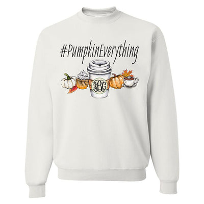 Monogrammed '#PumpkinEverything' Crewneck Sweatshirt - United Monograms