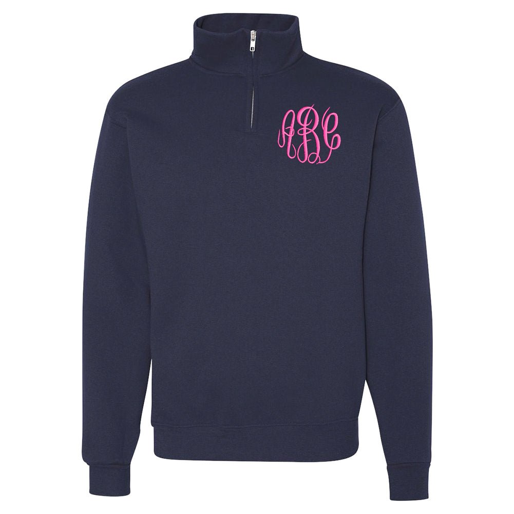 Quarter zip monogram sweatshirt hotsell