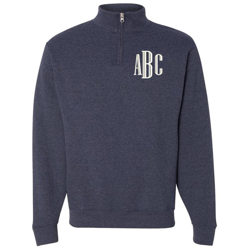 Monogrammed Quarter Zip Sweatshirt United Monograms