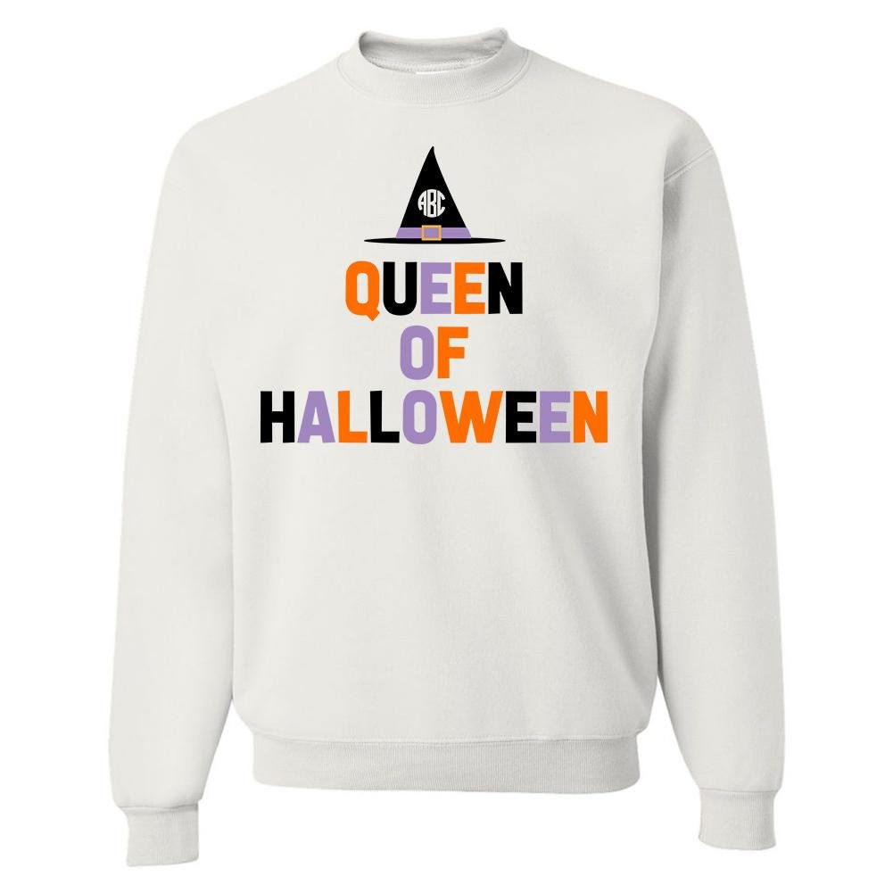 Monogrammed 'Queen of Halloween' Crewneck Sweatshirt - United Monograms