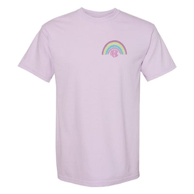 Monogrammed Rainbow Comfort Colors T-Shirt - United Monograms