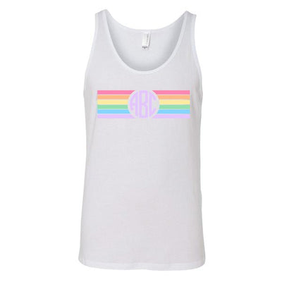 Monogrammed 'Rainbow Striped' Premium Tank Top - United Monograms