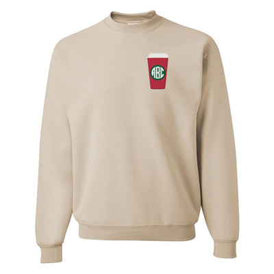 Monogrammed Red Cup Crewneck Sweatshirt - United Monograms