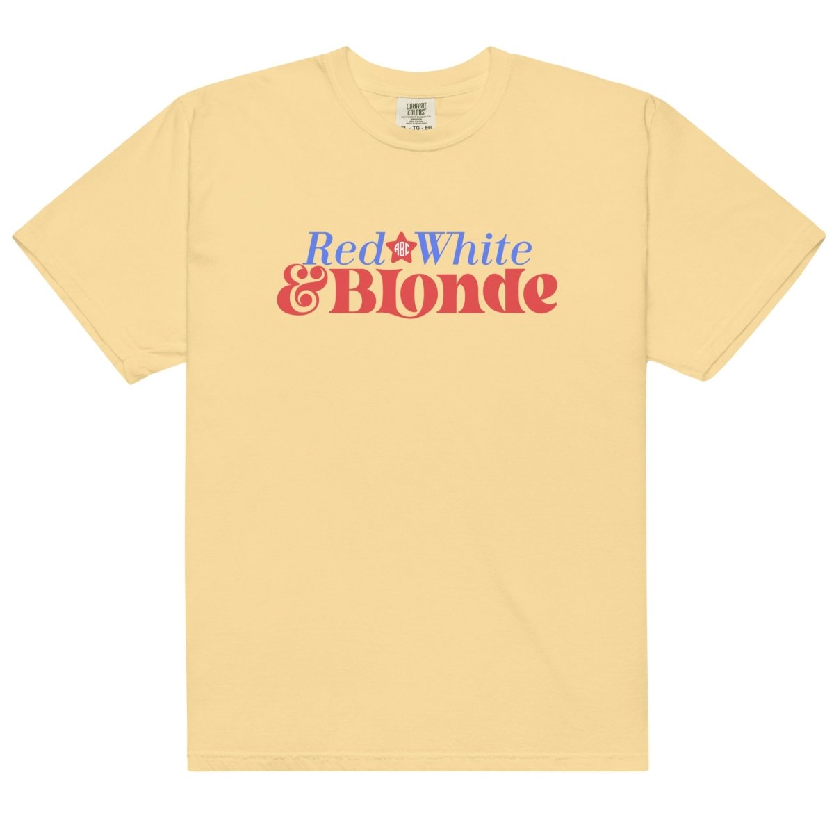 Monogrammed 'Red, White & Blonde' T-Shirt - United Monograms