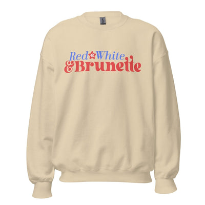 Monogrammed 'Red, White & Brunette' Crewneck Sweatshirt - United Monograms