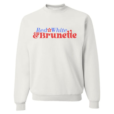 Monogrammed 'Red, White & Brunette' Crewneck Sweatshirt - United Monograms