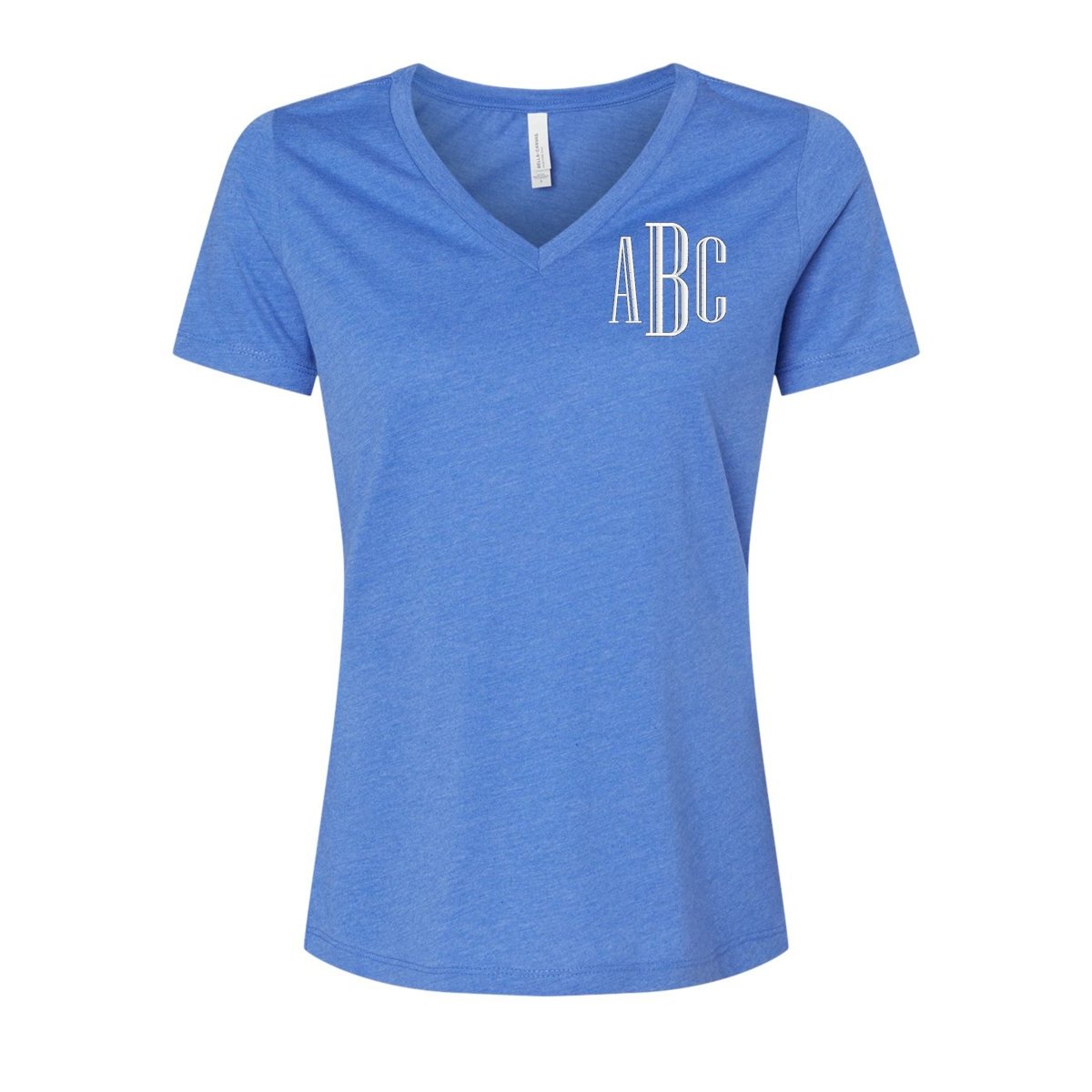 Monogrammed Relaxed V-Neck T-Shirt - United Monograms