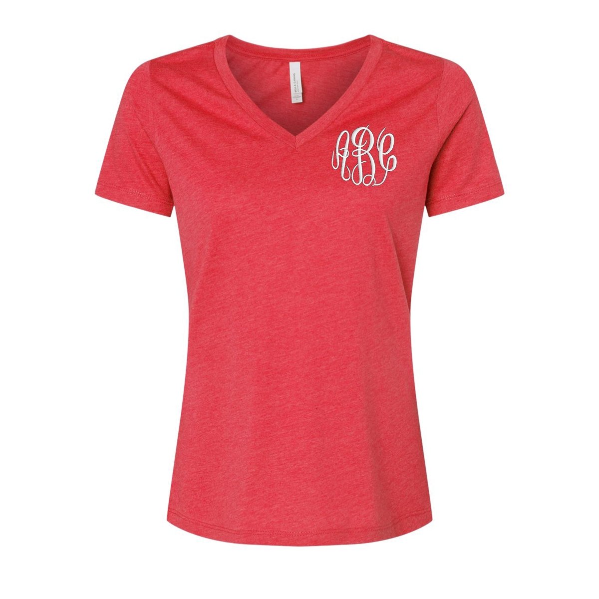 Monogrammed Relaxed V-Neck T-Shirt - United Monograms