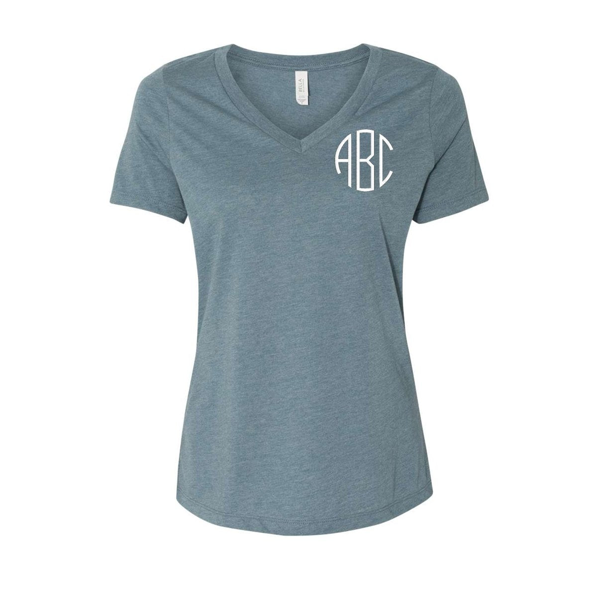 Monogrammed Relaxed V-Neck T-Shirt - United Monograms