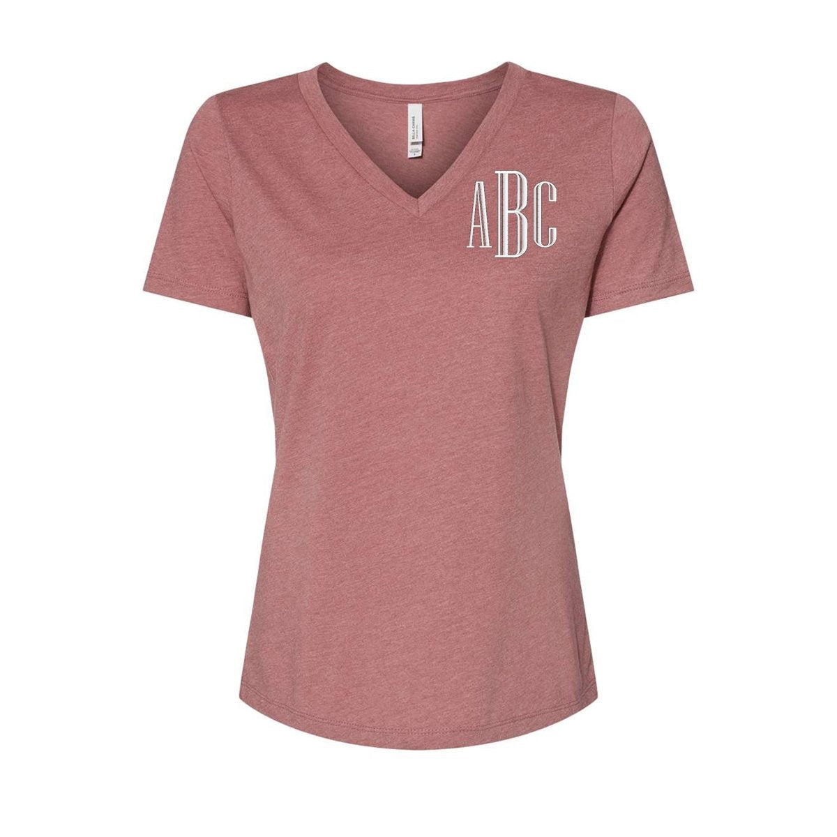 Monogrammed Relaxed V-Neck T-Shirt - United Monograms