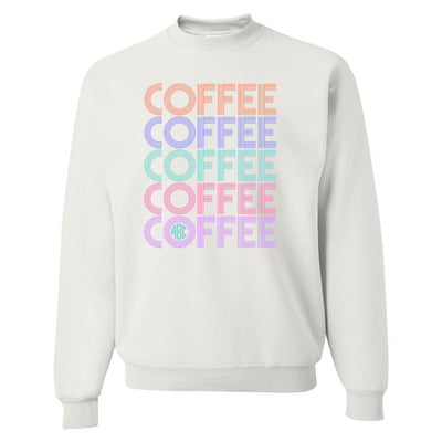 Monogrammed 'Retro Coffee' Crewneck Sweatshirt - United Monograms