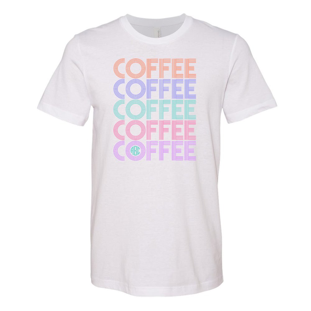 Monogrammed 'Retro Coffee' Premium T-Shirt - United Monograms