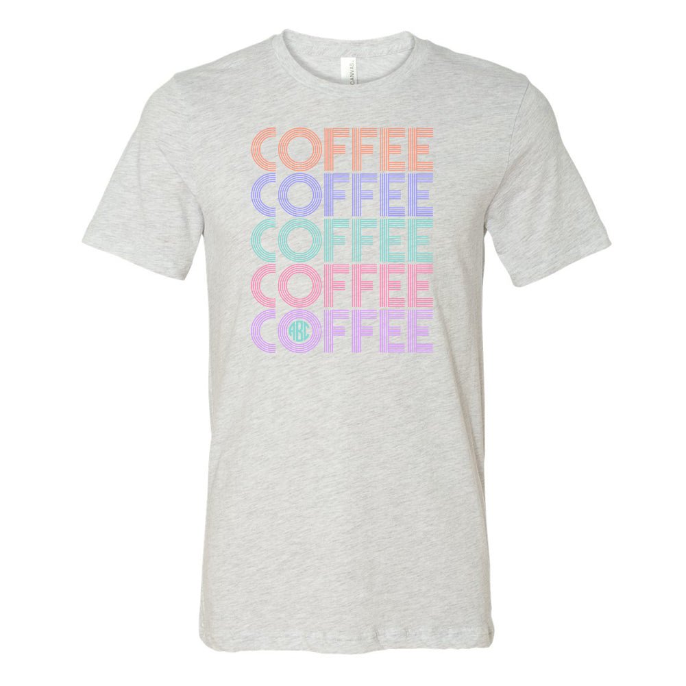 Monogrammed 'Retro Coffee' Premium T-Shirt - United Monograms