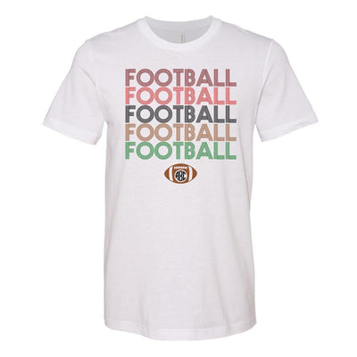 Monogrammed 'Retro Football' Premium T-Shirt - United Monograms